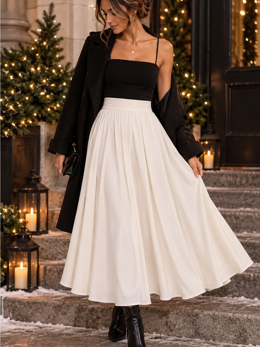 Elegant White Maxi Skirt - Classic Women's Skirt